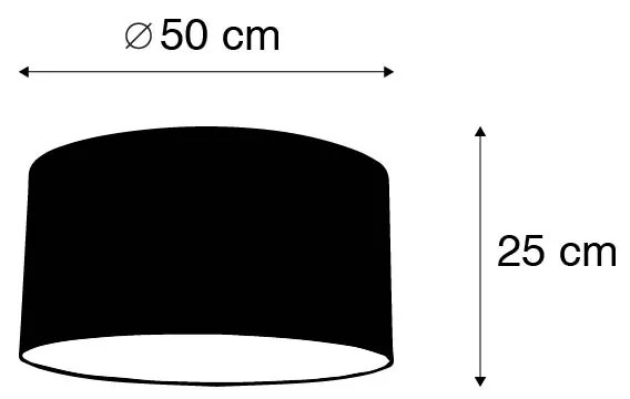 Abajur de algodão cinza velho 50/50/25 Moderno