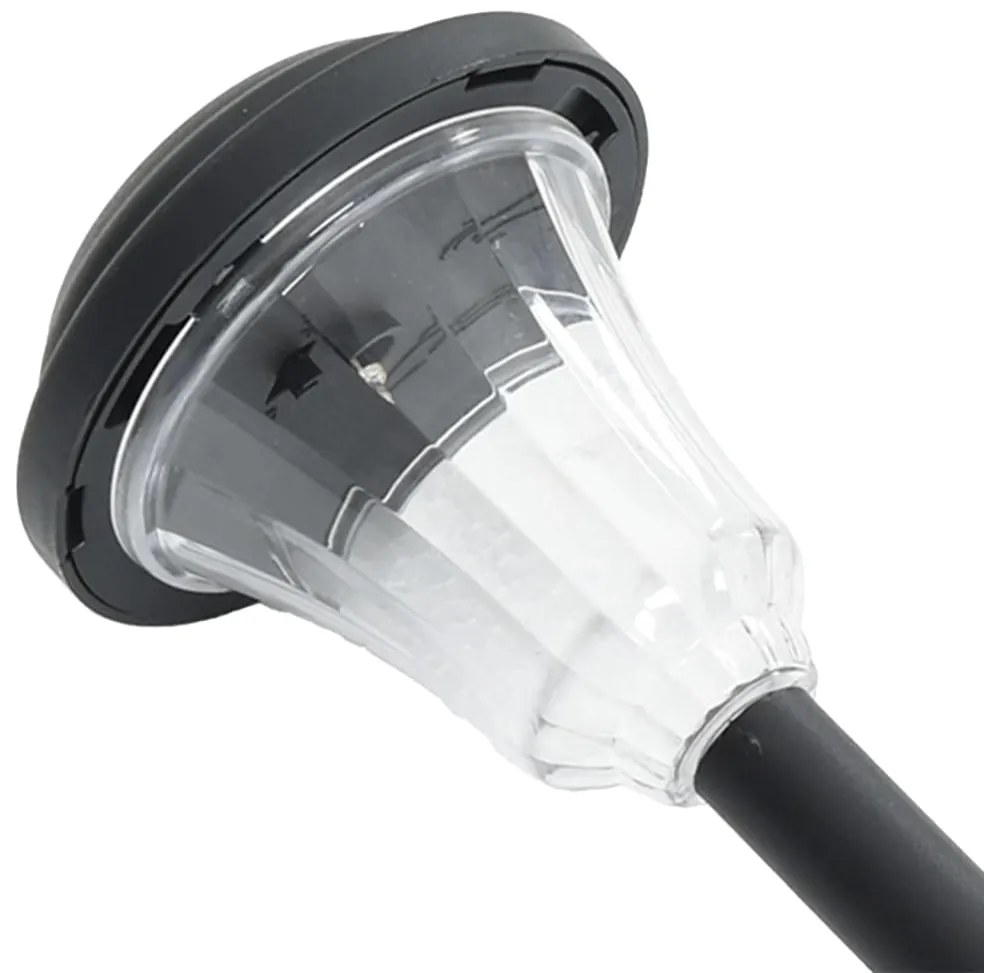 Luzes solares para caminhos com espigões 12 pcs branco