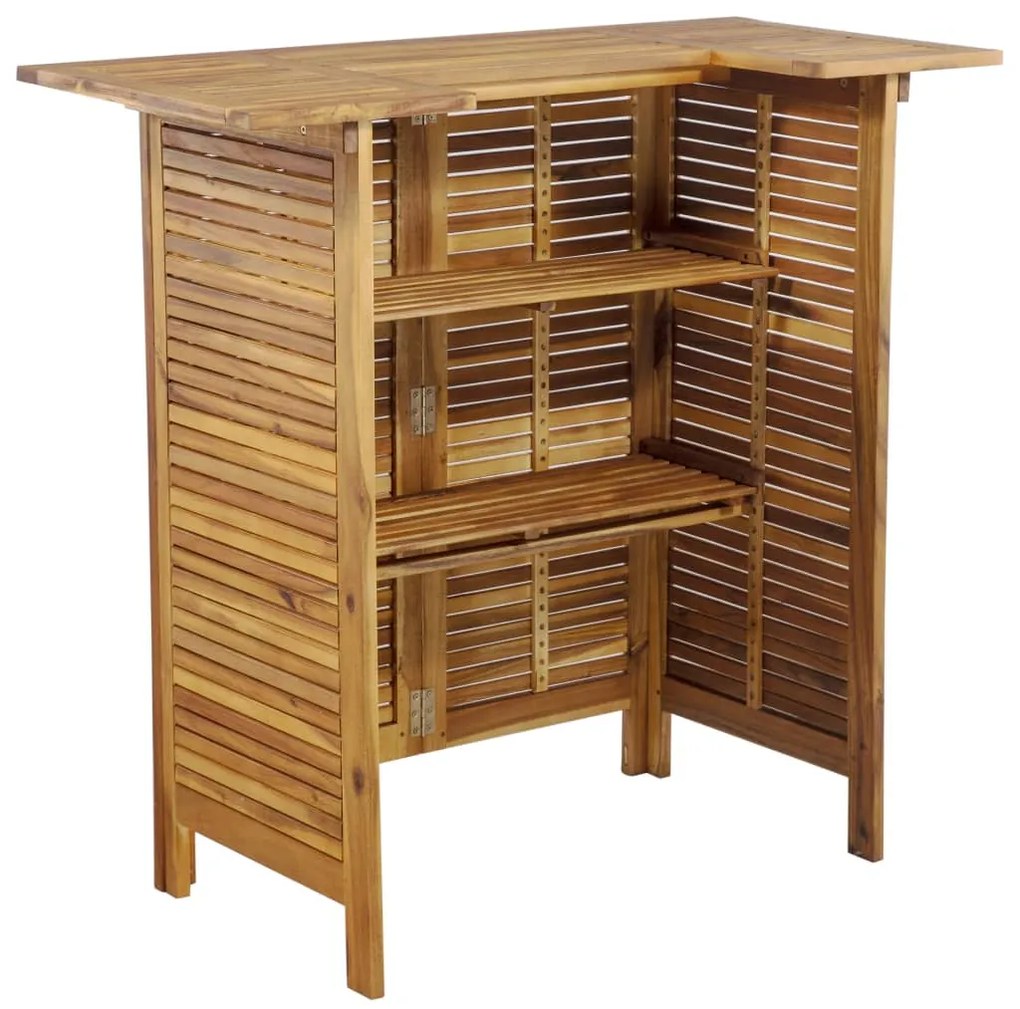 Mesa de bar 110x50x105 cm madeira de acácia maciça