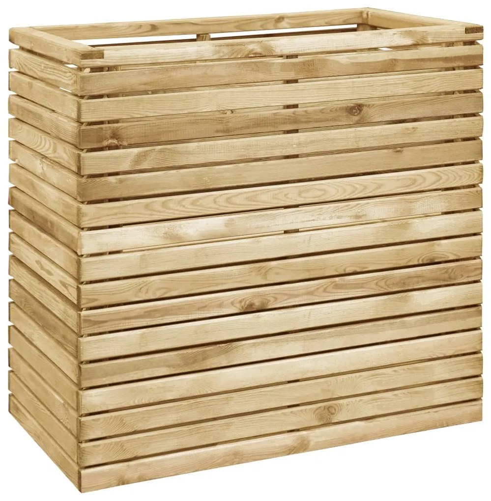 vidaXL Vaso/floreira jardim 100x50x100 cm madeira de pinho impregnada