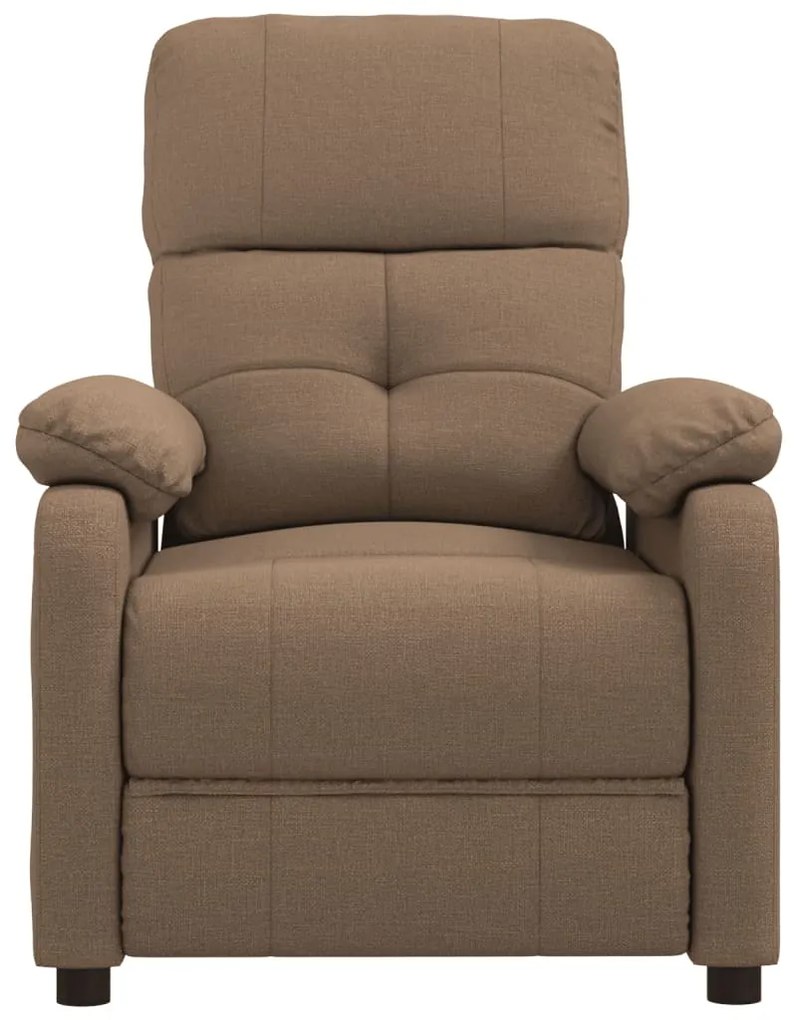 Poltrona de massagens reclinável tecido castanho