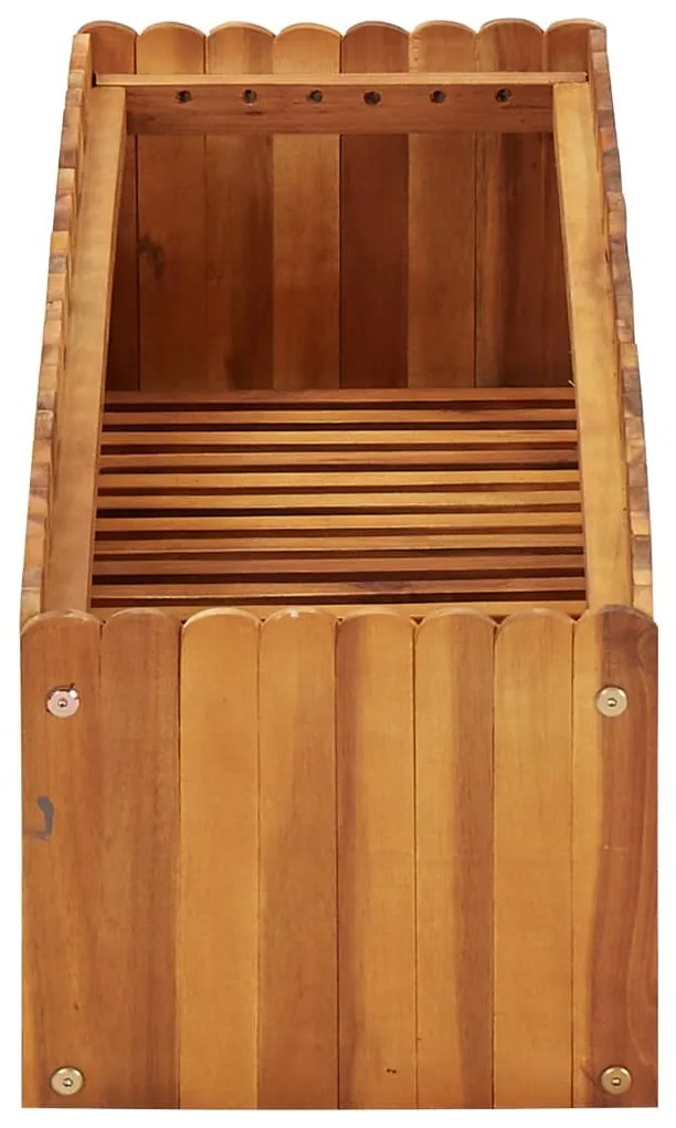 Vaso/floreira de jardim 100x30x25 cm madeira de acácia maciça