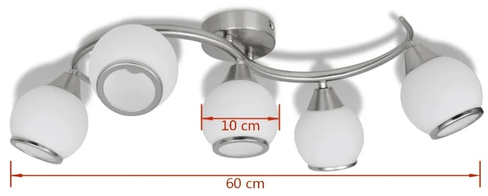 Candeeiro teto com tonalidades vidro em barra ondulada