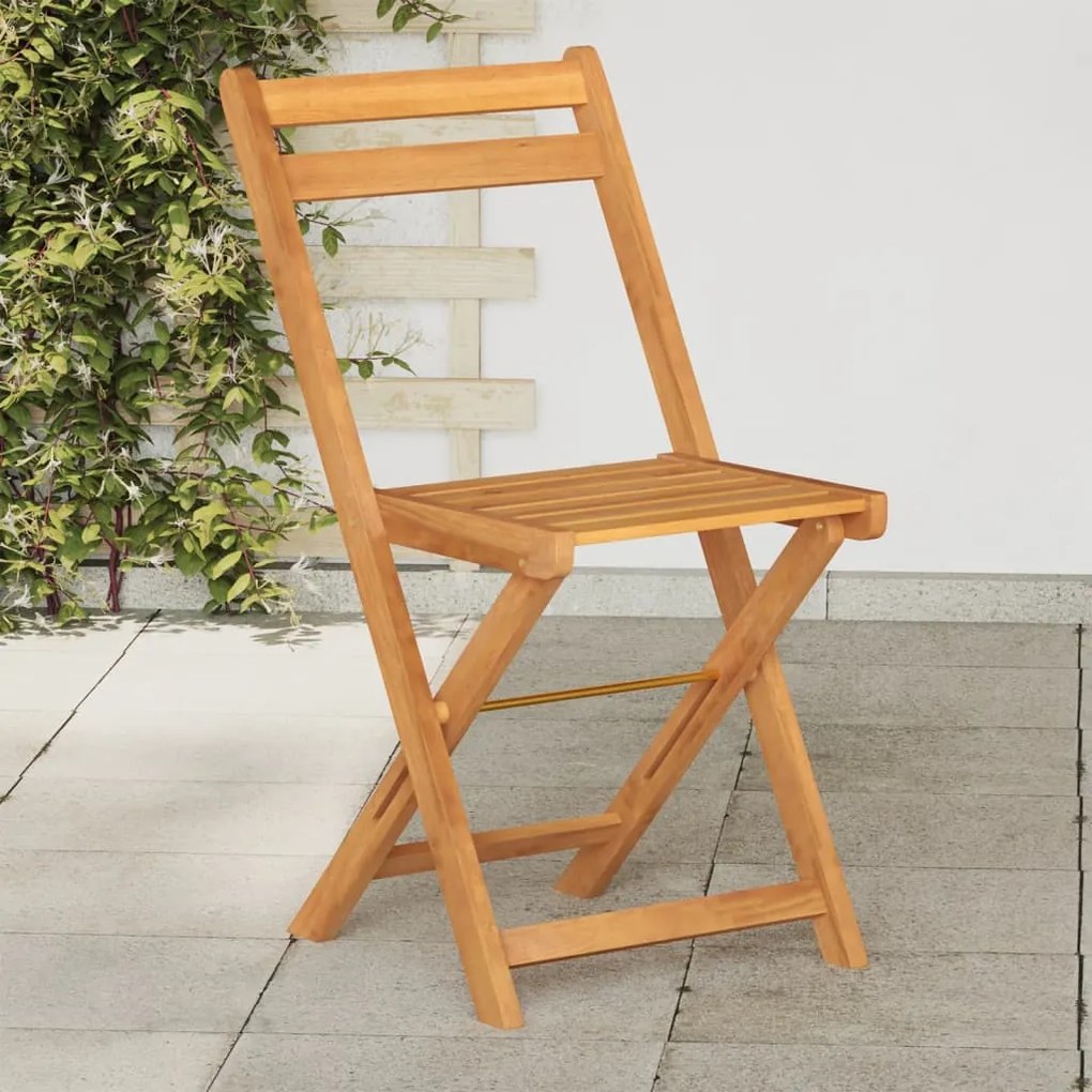 vidaXL Cadeiras de bistrô dobráveis 8 pcs madeira de acácia maciça