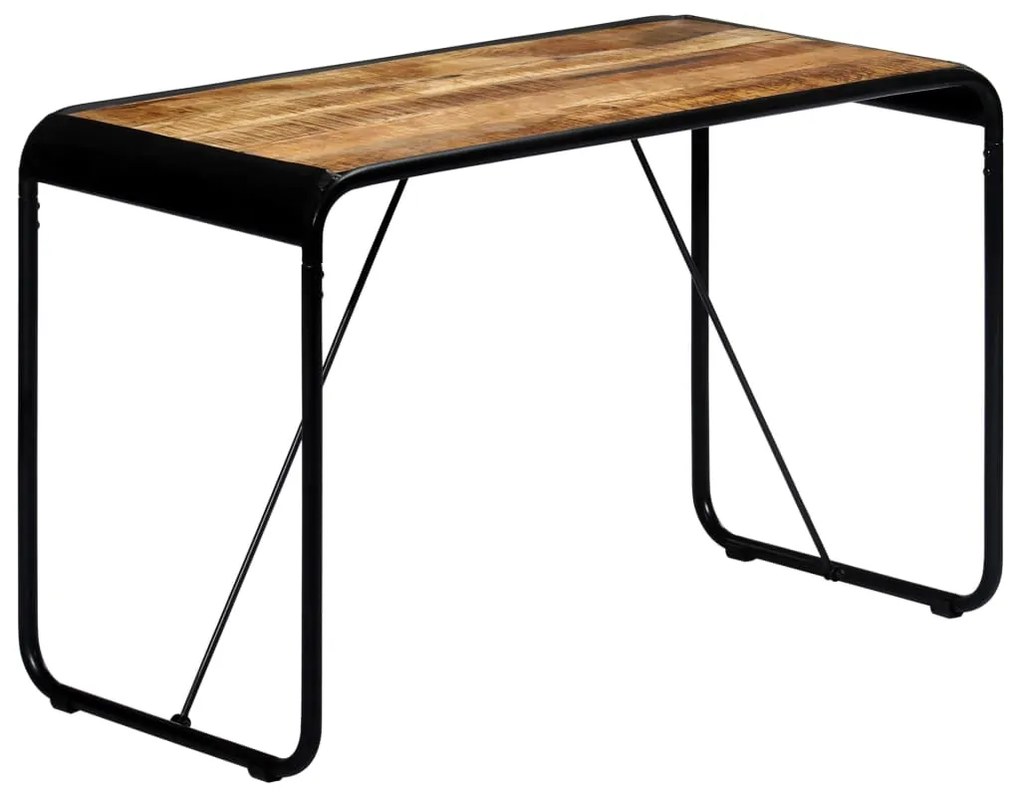 Mesa de jantar 118x60x76 cm madeira de mangueira maciça áspera