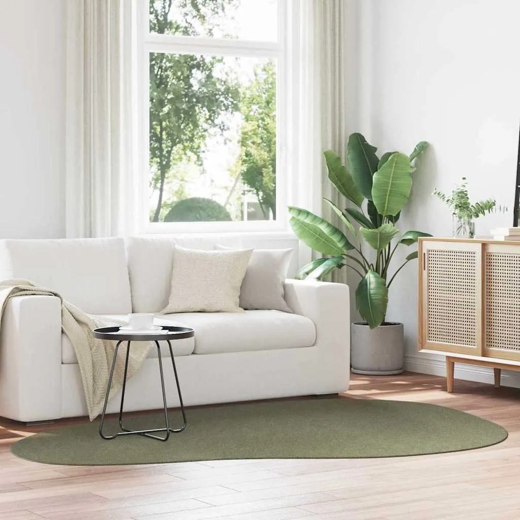 vidaXL Tapetes de área HUARTE Verde Floresta 160 x 230 cm Poliéster