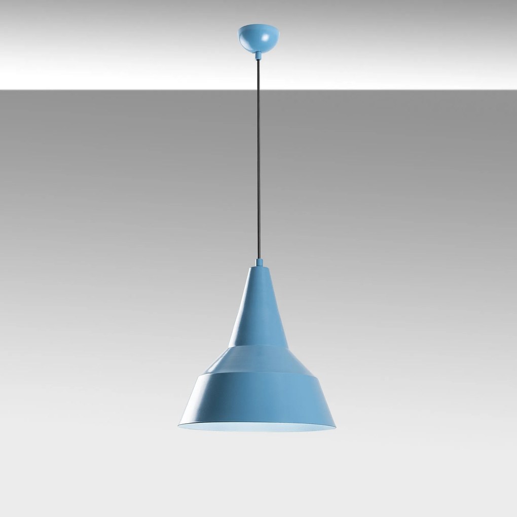 Candeeiro de Teto Saglam – Azul Claro – Ø30 h:35 cm