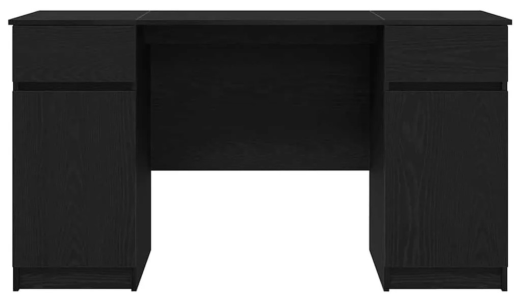 Mesa vidaXL Preta em Carvalho 140x49x76 cm em Madeira Engenharia