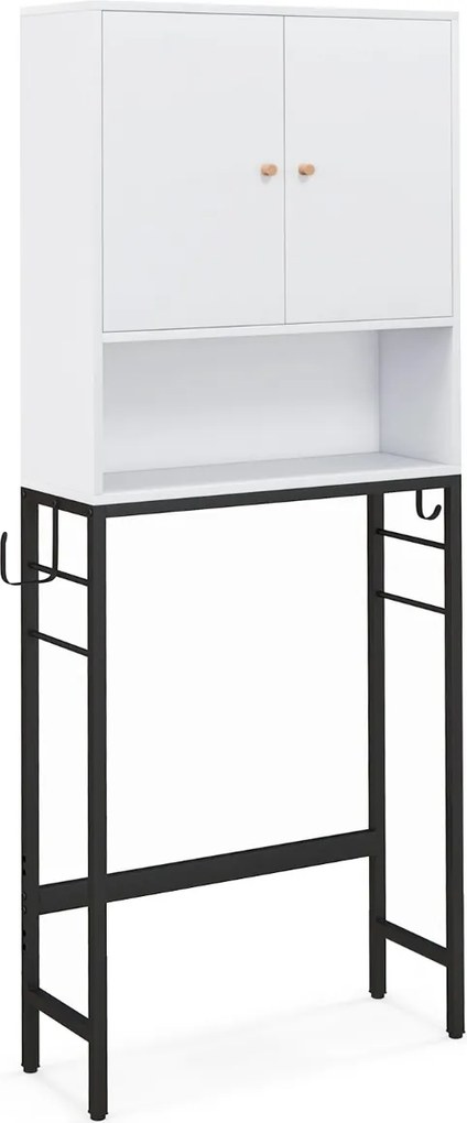 Armario para casa de banho sobre a sanita com 2 portas 23 x 63 x 165,5 cm Branco