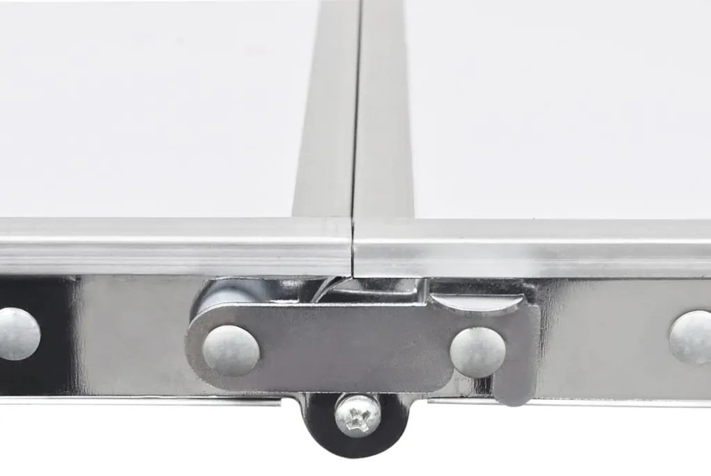 Mesa dobrável, para campismo, de altura ajustável, em aluminio