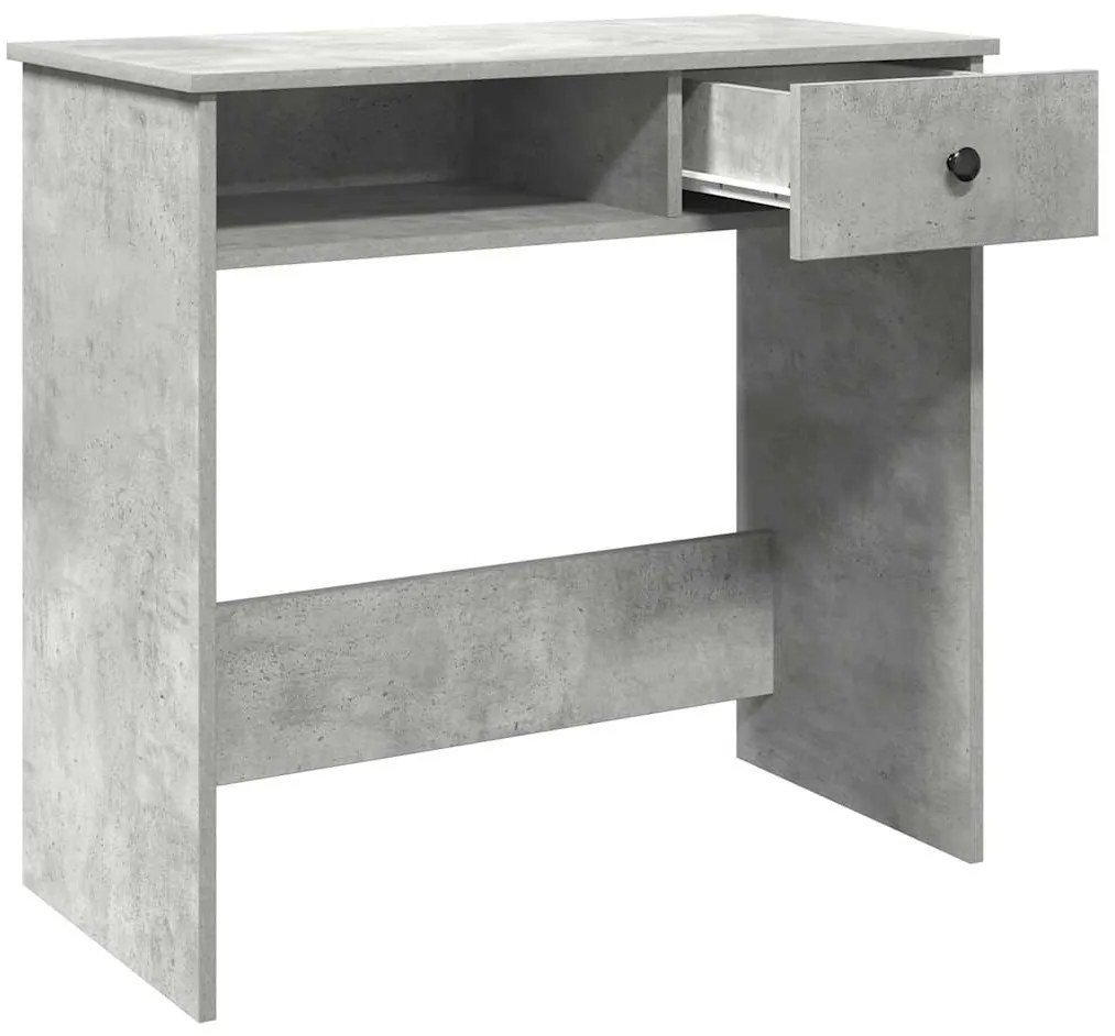 Secretária 80x40x75 cm contraplacado cinzento cimento