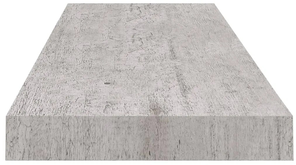 Prateleiras de parede 2 pcs 80x23,5x3,8cm MDF cinzento-cimento