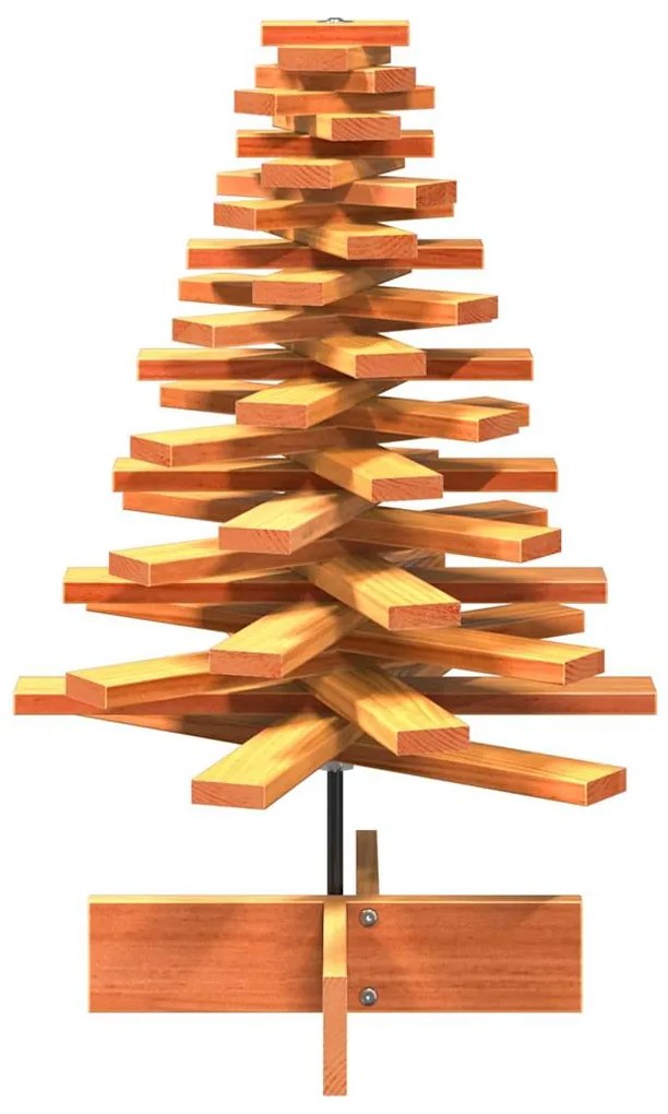 Árvore de Natal decorativa 80 cm pinho maciço castanho-mel