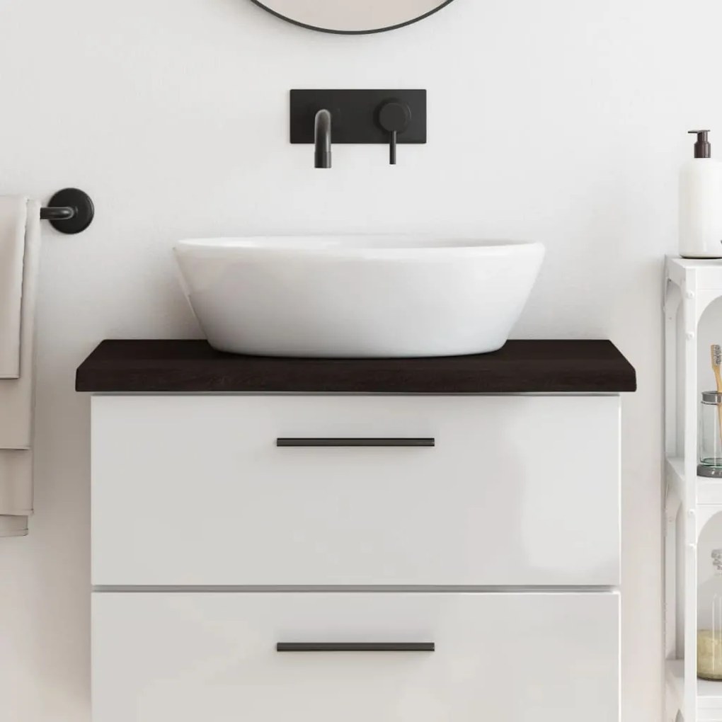 vidaXL Bancada p/ WC 80x30x(2-4)cm madeira tratada maciça castanho