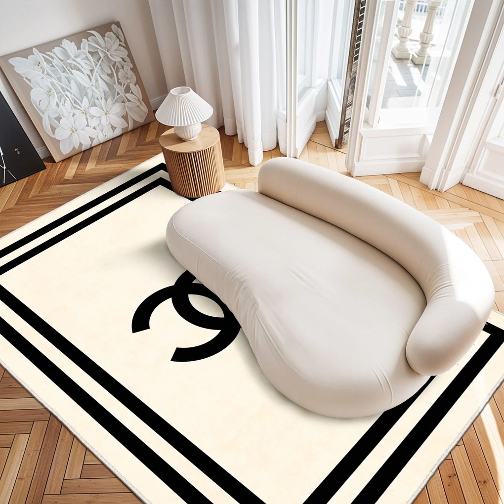 Tapete Capri – 50x80 – Bege e Preto