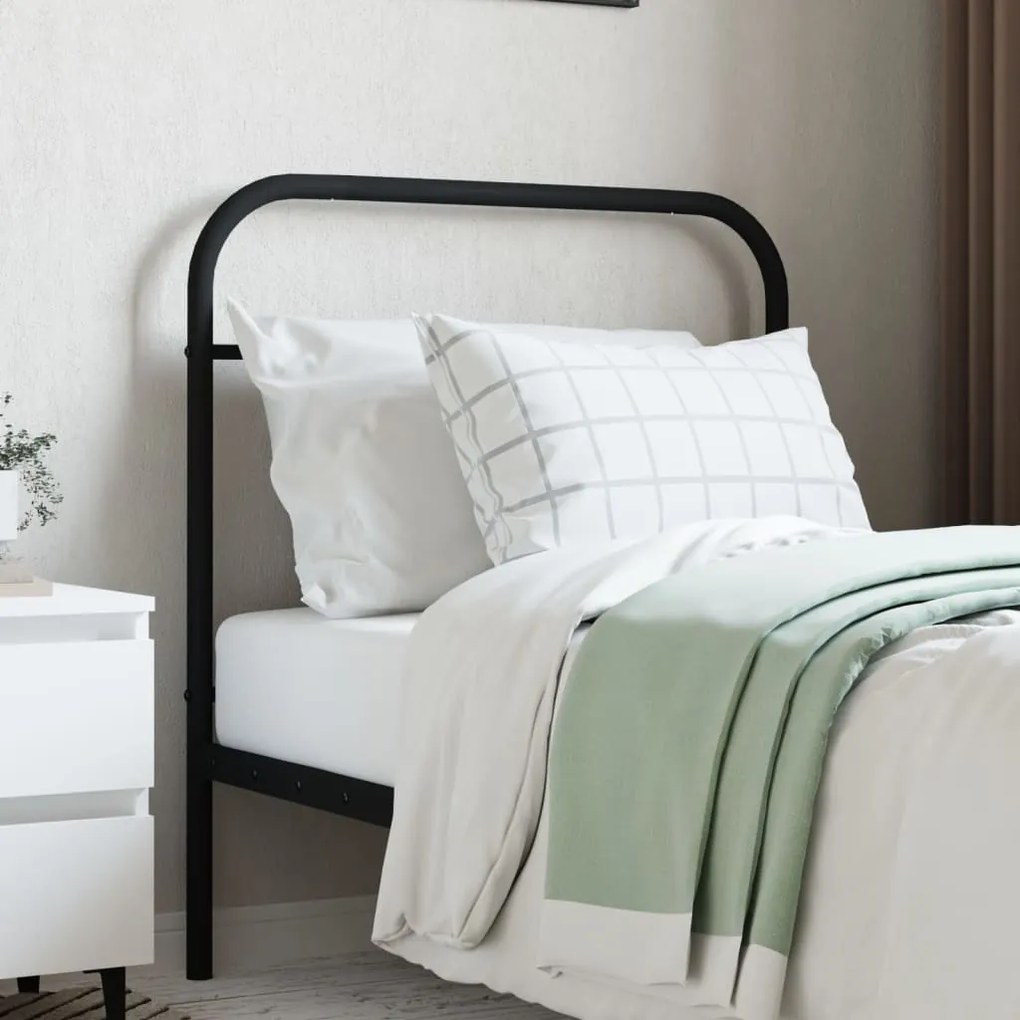 Cabeceira de cama 80 cm metal preto