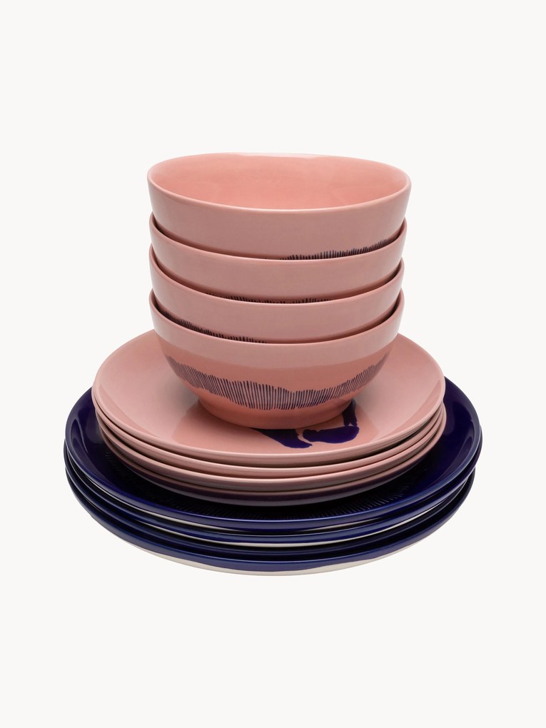 Conjunto de loiça com vidrado reativo Feast, 4 pessoas, 12 uni.