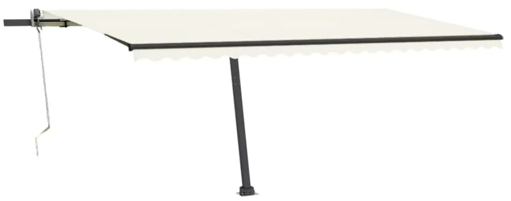 Toldo automático com LED e sensor de vento 500x300 cm cor creme