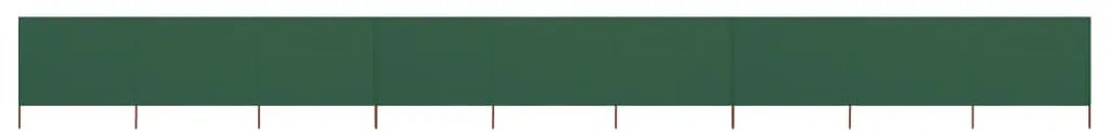 Para-vento com 9 painéis em tecido 1200x80 cm verde
