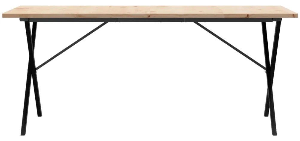 Mesa de jantar estrutura em X 180x90x75,5cm pinho/aço