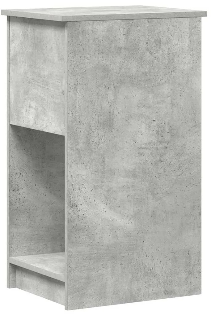 Suporte torre computador com gaveta 35x45x77cm cinzento cimento