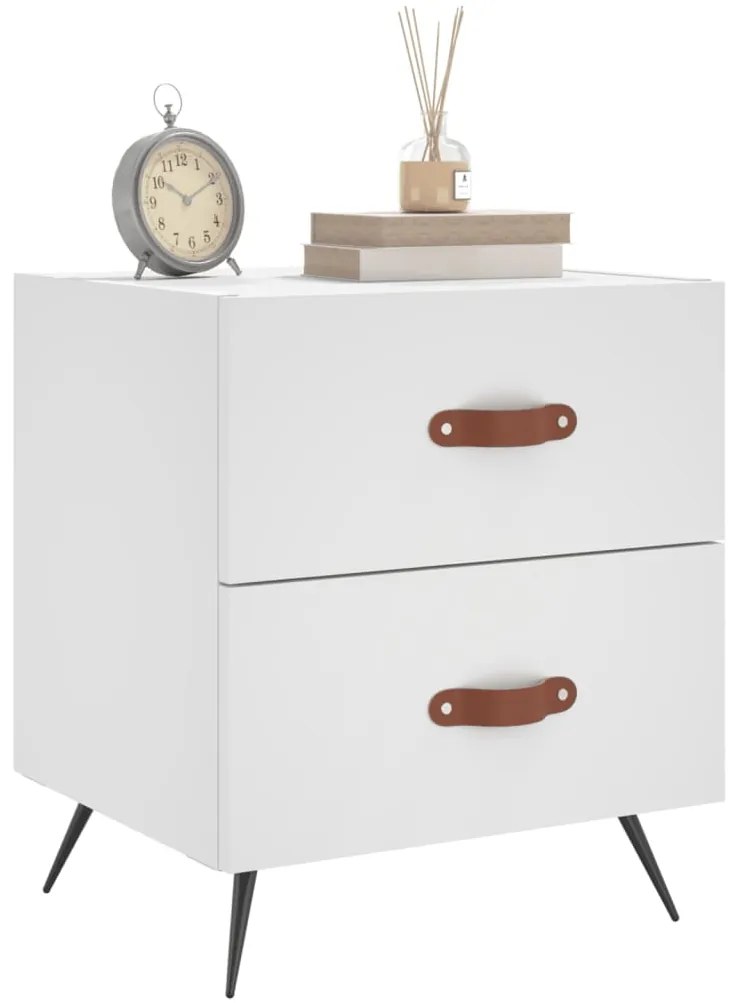 Mesa de cabeceira 40x35x47,5 cm derivados de madeira branco