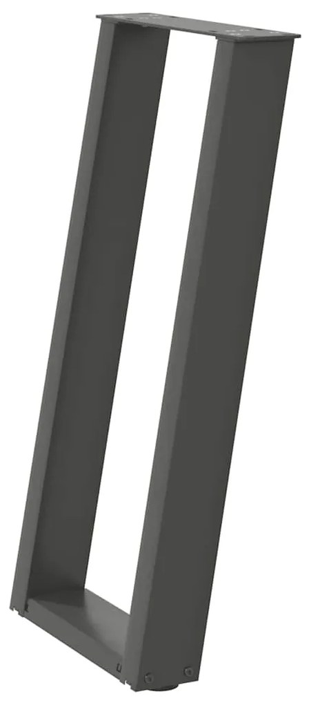 Pés de mesa de console em forma de U, 2 peças, antracite, 28x(72-73) c