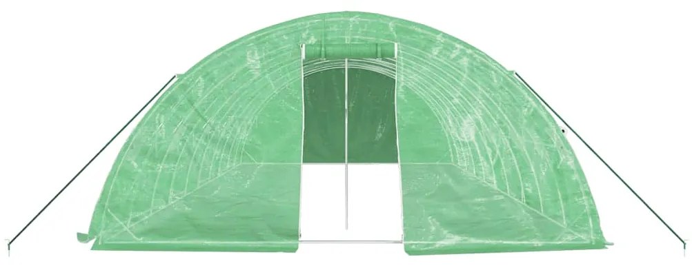 Estufa com estrutura de aço 50 m² 10x5x2,3 m verde