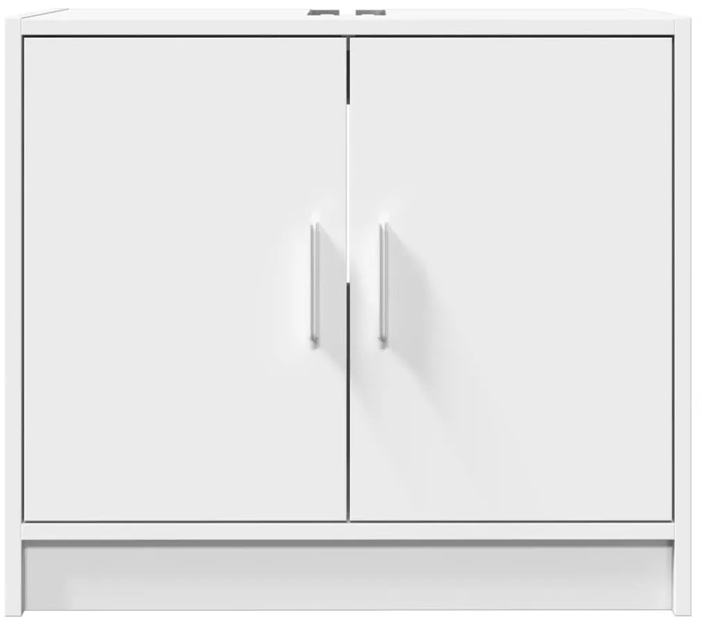 Armário de lavatório 63x29x55 cm derivados de madeira branco