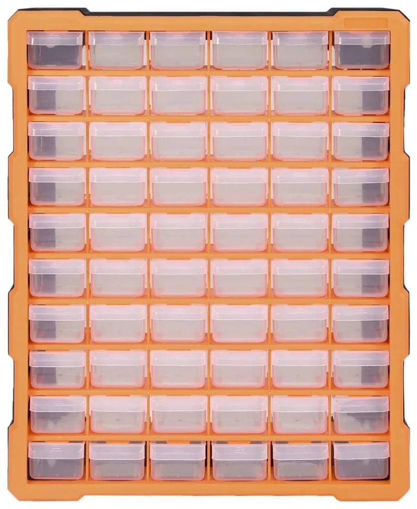 Caixa organizadora com 60 gavetas 38x16x47,5 cm