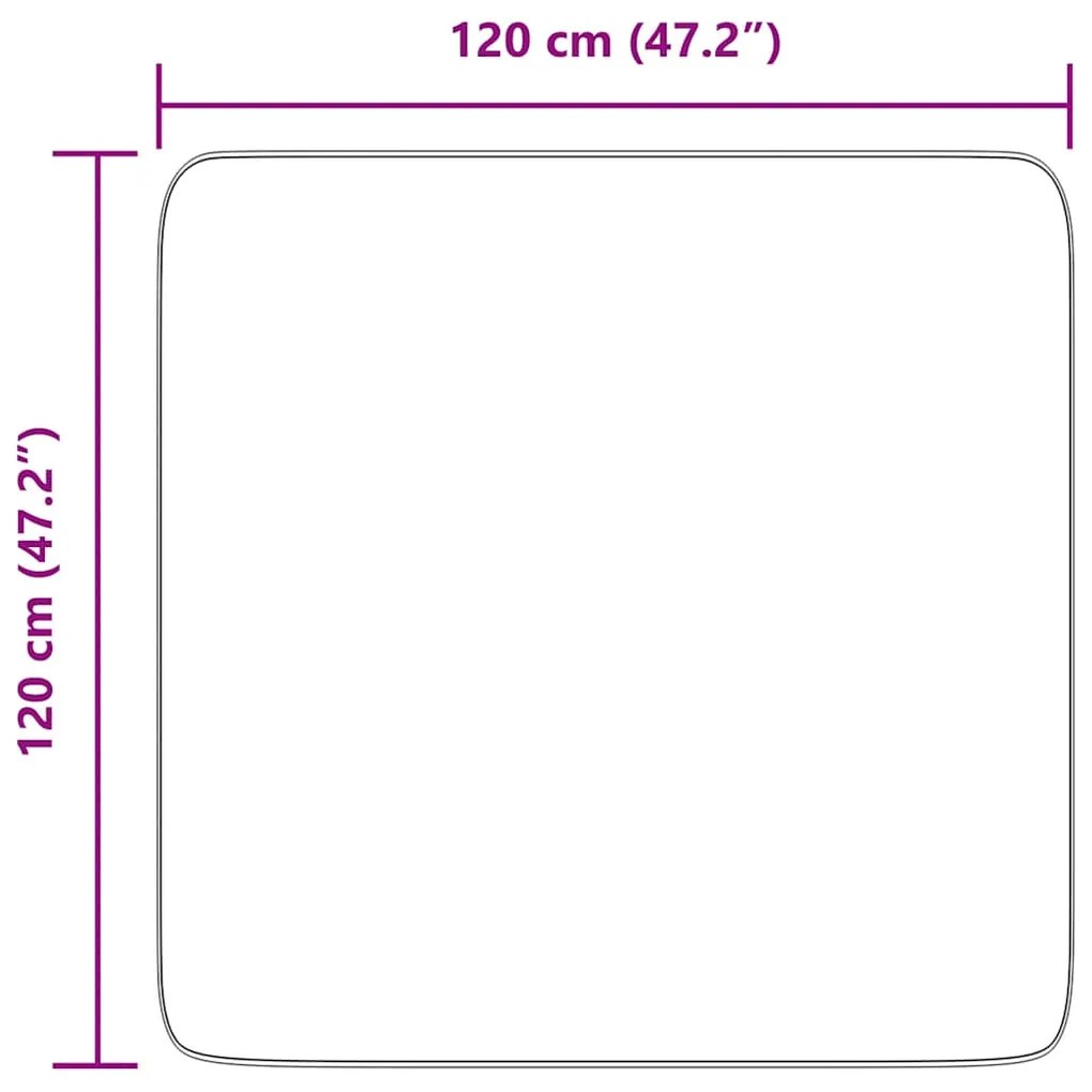 Tapete shaggy de pelo alto NAVARRA 120x120 cm poliéster creme