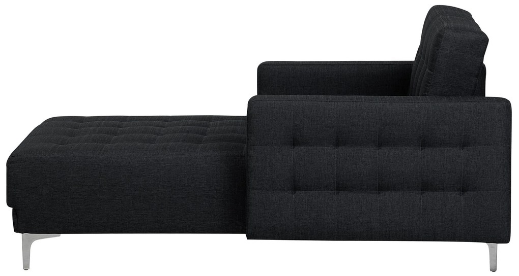 Chaise-longue reclinável em tecido cinzento grafite ABERDEEN Beliani