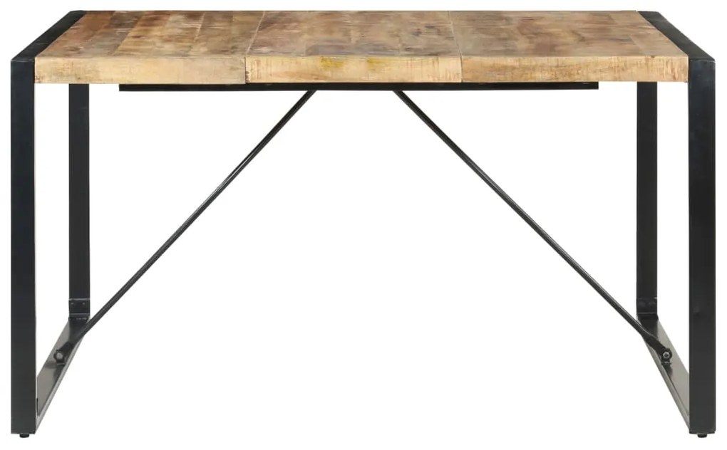 Mesa de jantar 140x140x75 cm madeira de mangueira áspera