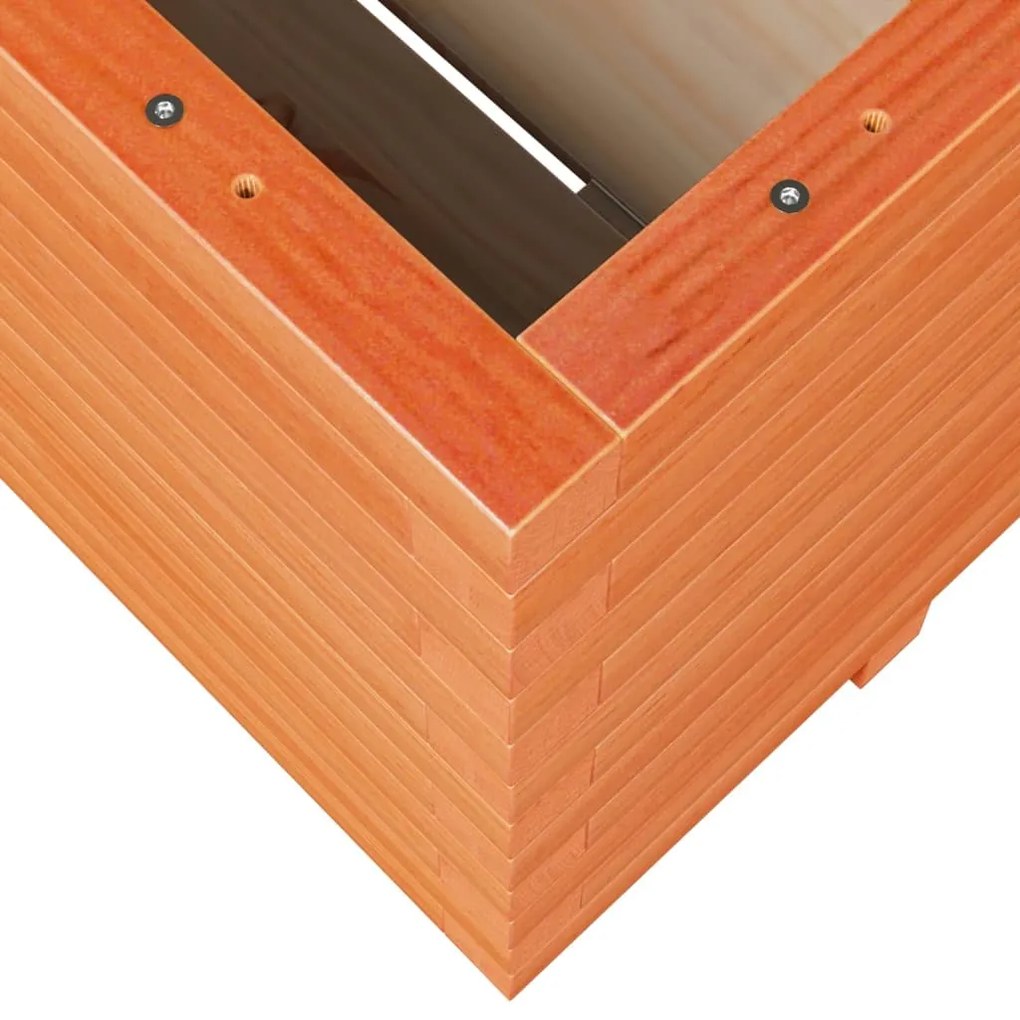 Vaso/floreira jardim 100x100x49,5 cm pinho maciço castanho mel