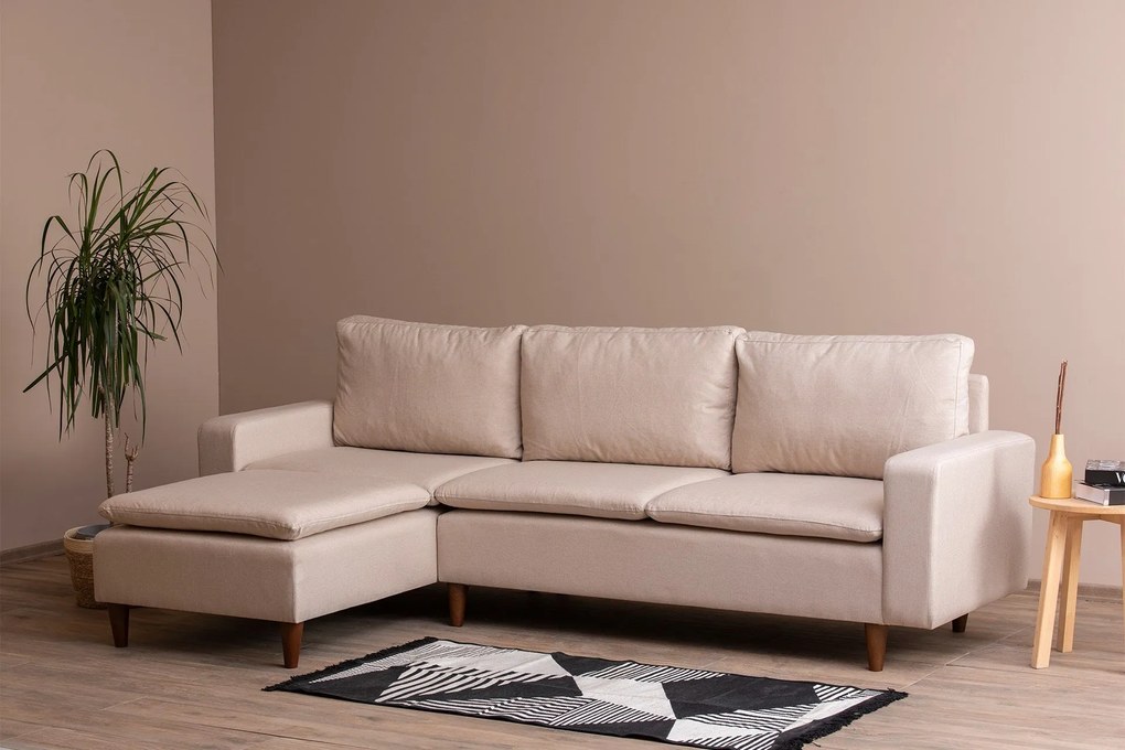 Sofá de Canto Lungo – Creme – 255 cm