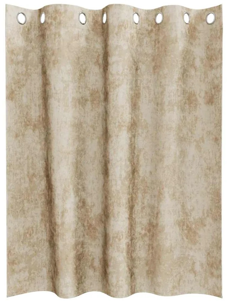Cortinas de Veludo 2 peças com Ilhós Creme 140x140 cm