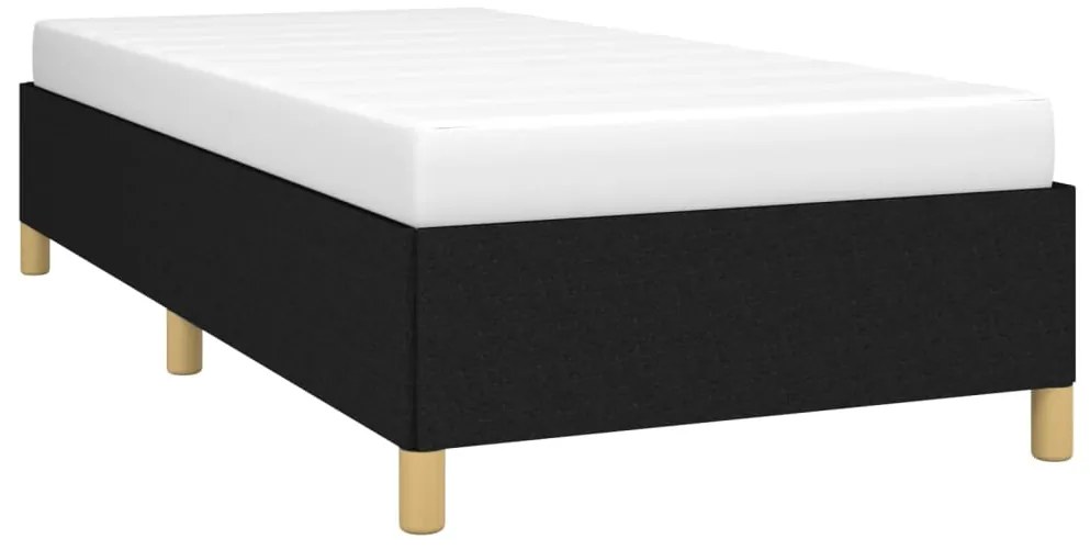 Estrutura de cama sem colchão 90x190 cm tecido preto