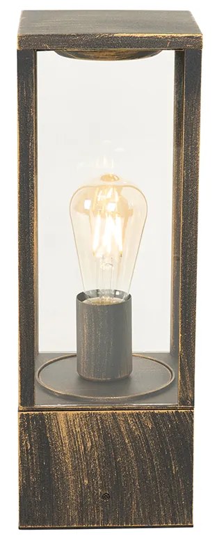 Candeeiro de pé vintage para exterior em ouro antigo 40 cm IP44 - Charlois