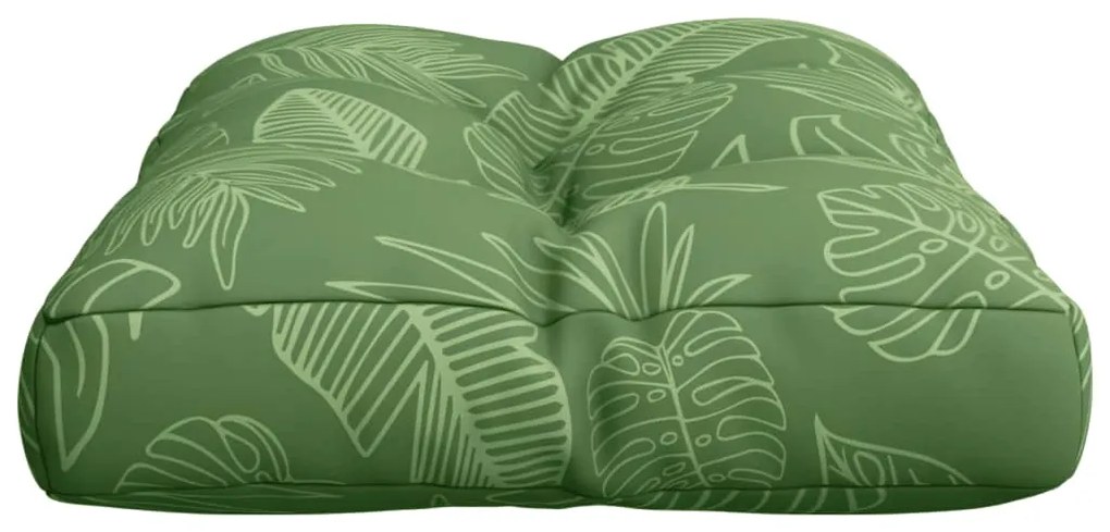 Almofadão para sofá de paletes 50x40x12 cm tecido padrão folhas