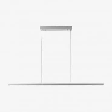 Lâmpada De Teto Suspensa Linear Led 120 Cm Em Alumínio Wilen Branco - Sklum