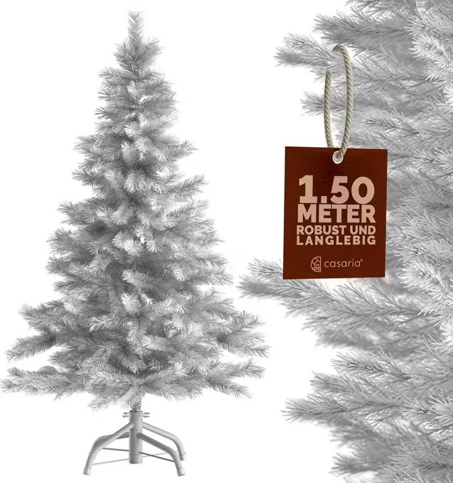 Árvore de Natal artificial 150 cm com suporte (LUZES NÃO INCLUÍDAS) Branco
