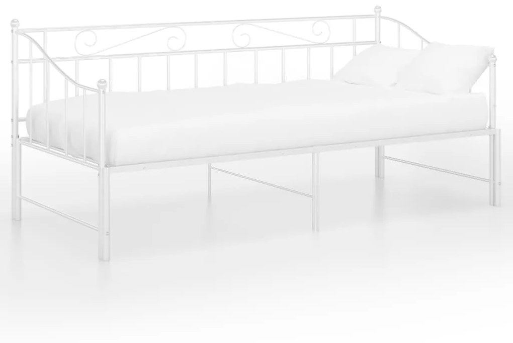 Estrutura sofá-cama de puxar 90x200 cm metal branco