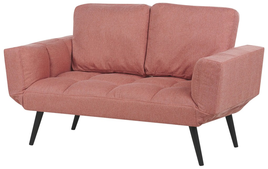 Sofá-cama em tecido rosa BREKKE Beliani