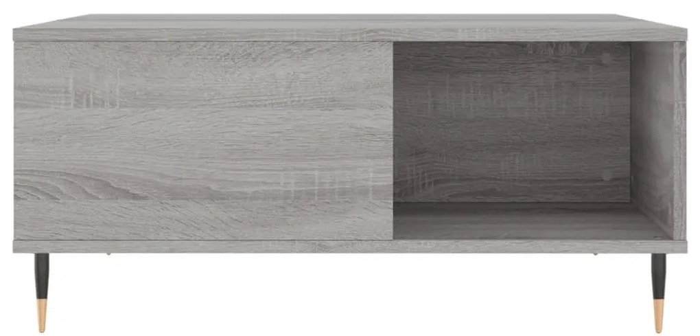 Mesa de centro 80x80x36,5 cm derivados madeira cinzento sonoma