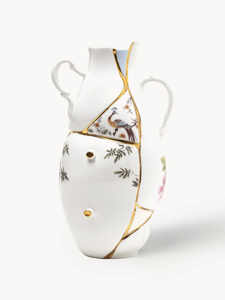 Jarra de Fine Bone China Kintsugi, Alt 32 cm