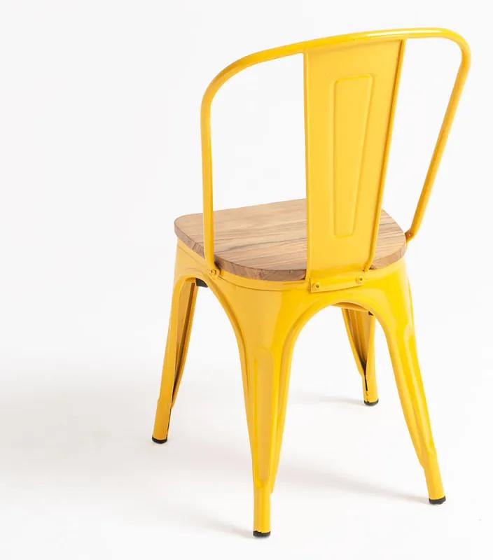 Pack 4 Cadeiras Torix Madeira Natural - Amarelo