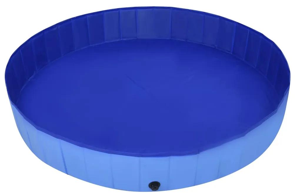Piscina para cães dobrável 300x40 cm PVC azul