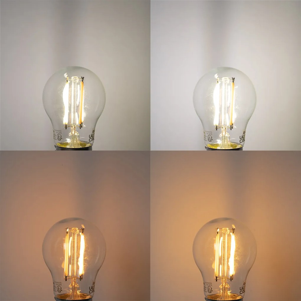 Conjunto de 5 lâmpadas LED E27 inteligentes P45 4,5W 470 lm 1800-4000K