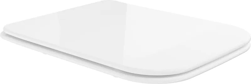 Mexen tampa de queda lenta slim, duroplast, branco brilhante - 39090100