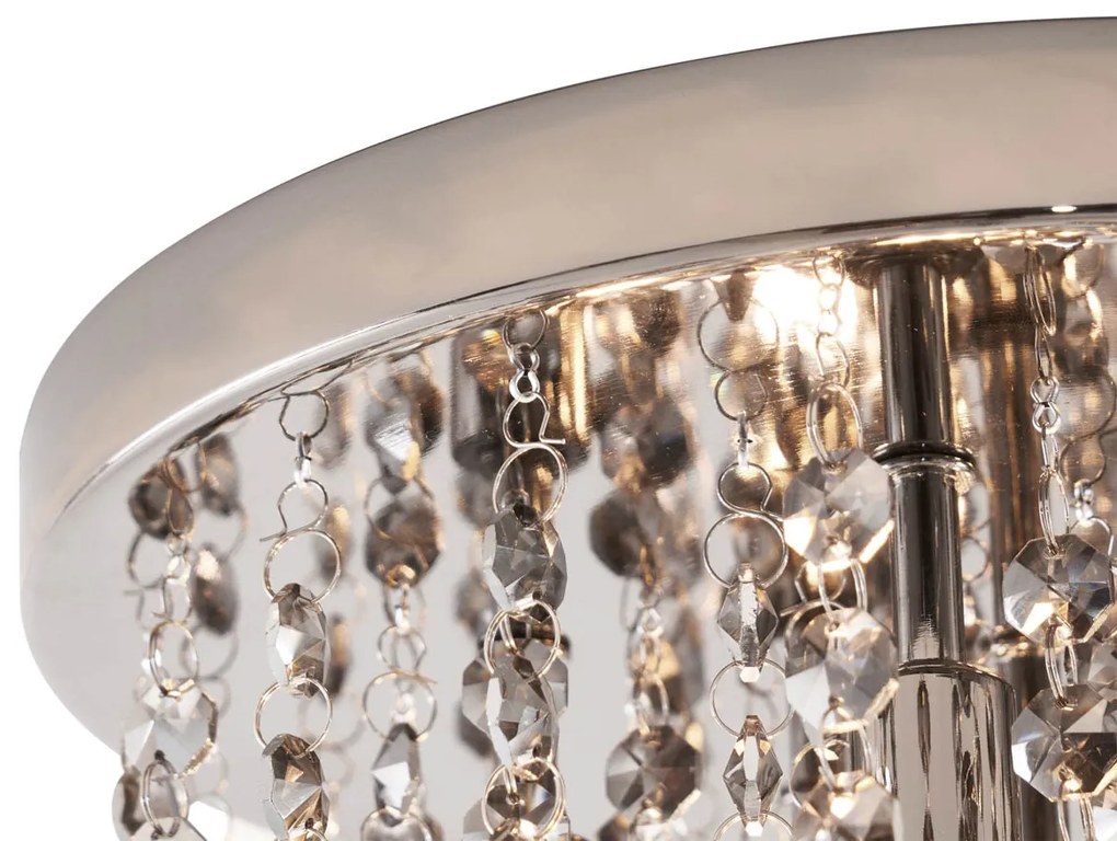 Candeeiro de Teto Clássico Preto com Vidro Fumê - Medusa